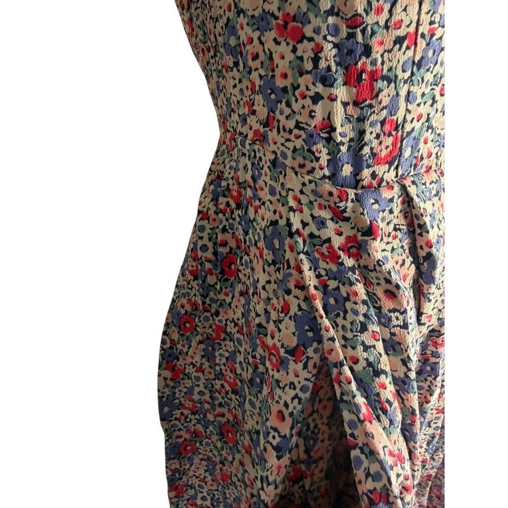Vintage 90s Banana Republic Floral Dress Friends Era Rayon Button Front XS - Picture 4 of 6